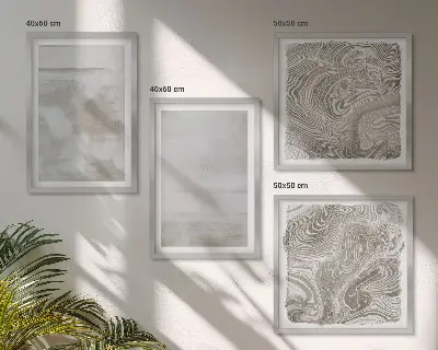 Polyptychon mit Rahmen in modernem Stil mit abgenutzten Texturen