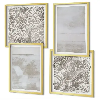Polyptychon mit Rahmen in modernem Stil mit abgenutzten Texturen