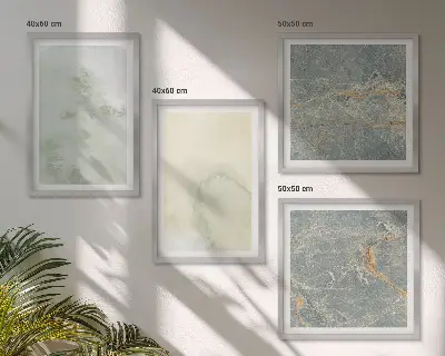 Wanddeko-Set mit Pastellfarben auf Aquarellleinwand