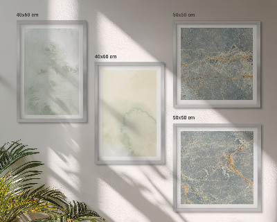 Wanddeko-set Pastellfarben auf Aquarellleinwand