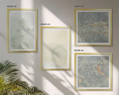 Wanddeko-Set mit Pastellfarben auf Aquarellleinwand