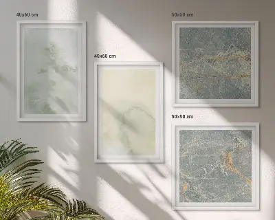 Wanddeko-Set mit Pastellfarben auf Aquarellleinwand