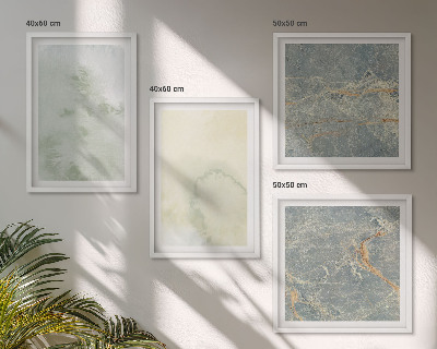Wanddeko-set Pastellfarben auf Aquarellleinwand