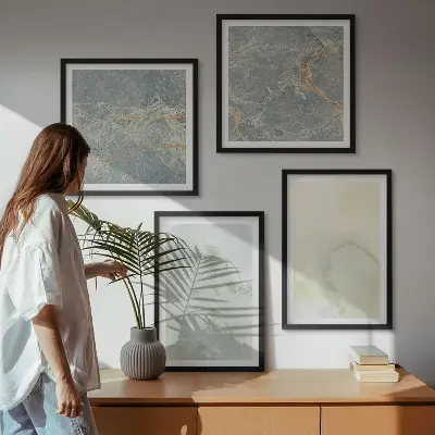 Wanddeko-Set mit Pastellfarben auf Aquarellleinwand