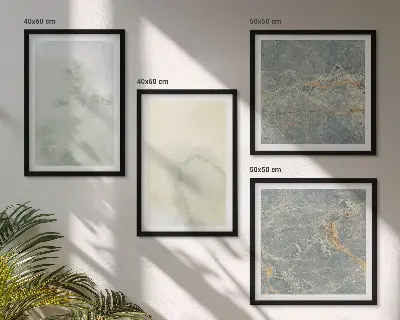 Wanddeko-Set mit Pastellfarben auf Aquarellleinwand