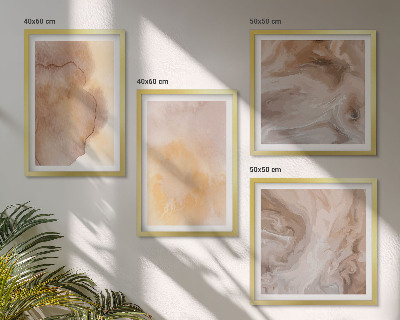Wanddeko-set Warme Aquarellfarben auf Leinwand