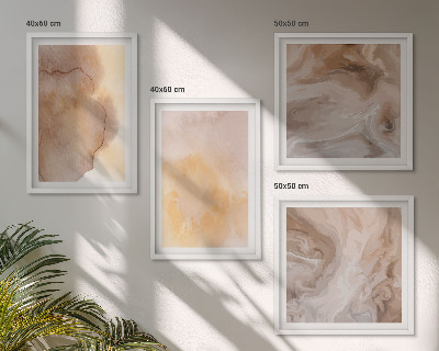 Wanddeko-set Warme Aquarellfarben auf Leinwand