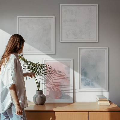 Polyptychon mit rahmen Pastellfarbene Aquarelltexturen
