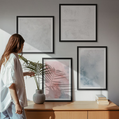 Polyptychon mit rahmen Pastellfarbene Aquarelltexturen