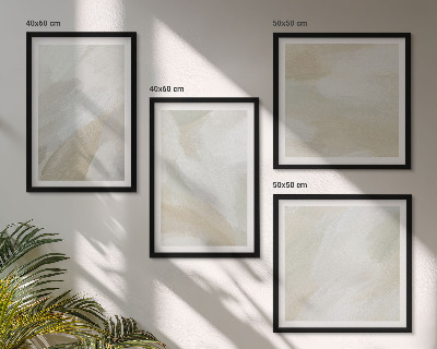 Polyptychon mit rahmen Abstrakte Pinselmalerei auf Leinwand
