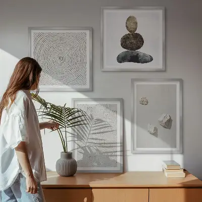 Wanddeko-Set moderne Sandstein-Optik
