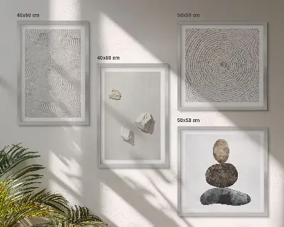 Wanddeko-Set moderne Sandstein-Optik