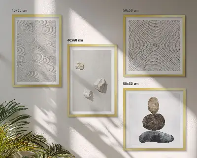 Wanddeko-Set moderne Sandstein-Optik