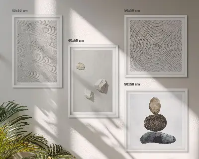 Wanddeko-Set moderne Sandstein-Optik