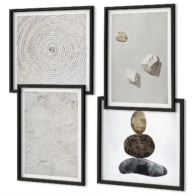 Wanddeko-Set moderne Sandstein-Optik