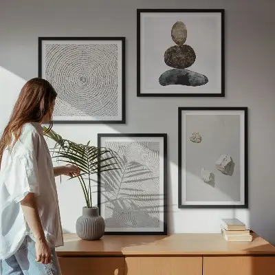 Wanddeko-Set moderne Sandstein-Optik