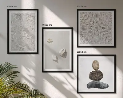 Wanddeko-Set moderne Sandstein-Optik
