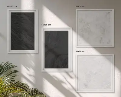 Wanddeko-Set dunkles Licht mit glamouröser Marmoroptik