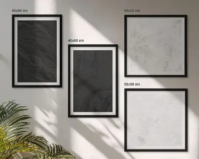 Wanddeko-Set dunkles Licht mit glamouröser Marmoroptik