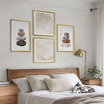 Wanddeko-set Steinstapel-Boho-Malerei