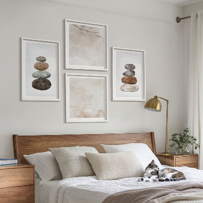 Wanddeko-set Steinstapel-Boho-Malerei