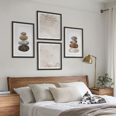 Wanddeko-set Steinstapel-Boho-Malerei