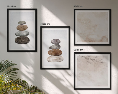 Wanddeko-set Steinstapel-Boho-Malerei