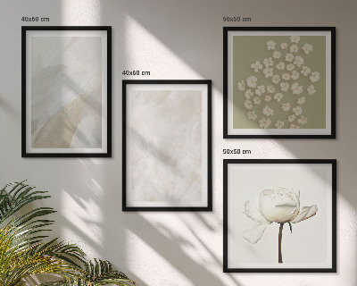 Polyptychon mit rahmen Blumen, modische Boho-Texturen