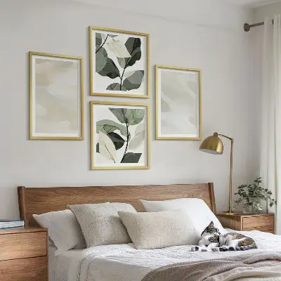 Wanddeko-Set mit leuchtenden abstrakten Boho-Farben