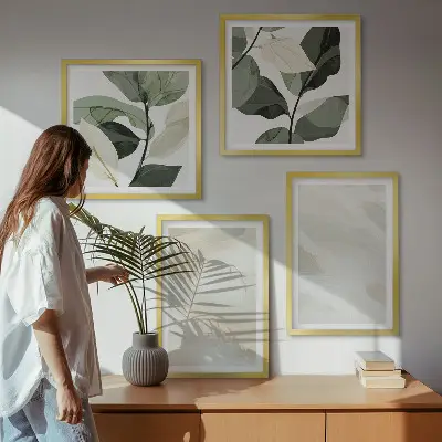 Wanddeko-Set mit leuchtenden abstrakten Boho-Farben