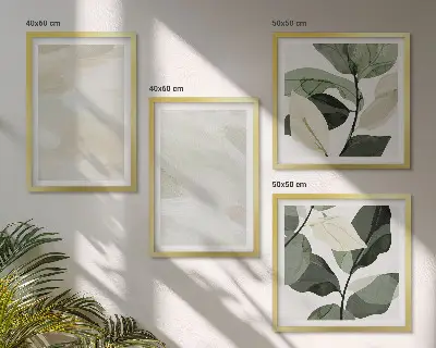 Wanddeko-Set mit leuchtenden abstrakten Boho-Farben