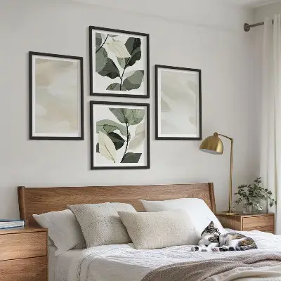 Wanddeko-Set mit leuchtenden abstrakten Boho-Farben