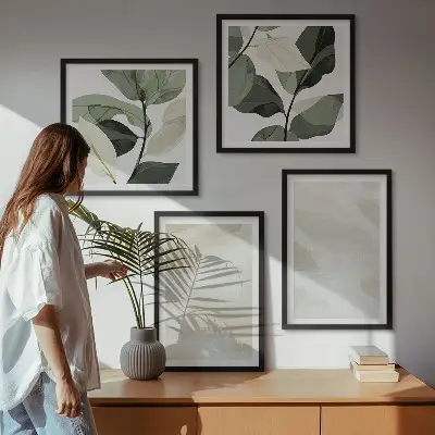 Wanddeko-Set mit leuchtenden abstrakten Boho-Farben