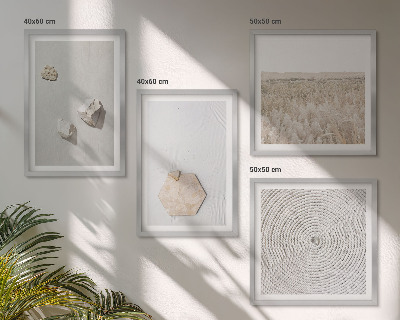 Polyptychon mit rahmen Leichte Boho-Sandtexturen
