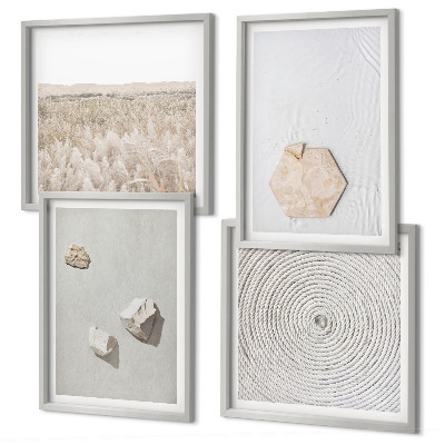 Polyptychon mit rahmen Leichte Boho-Sandtexturen