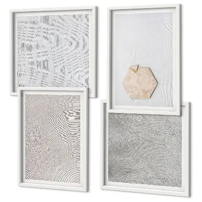 Wanddeko-Set mit leichten Boho-Sandtexturen