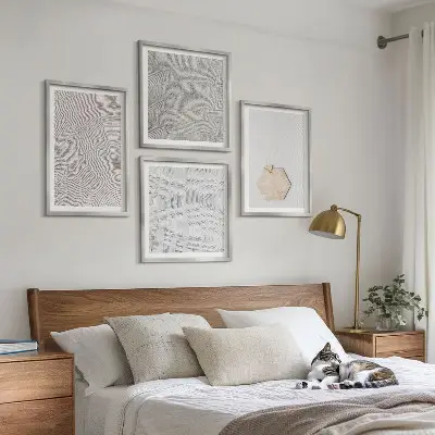 Wanddeko-Set mit leichten Boho-Sandtexturen