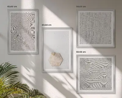 Wanddeko-Set mit leichten Boho-Sandtexturen