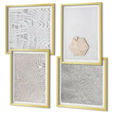 Wanddeko-Set mit leichten Boho-Sandtexturen