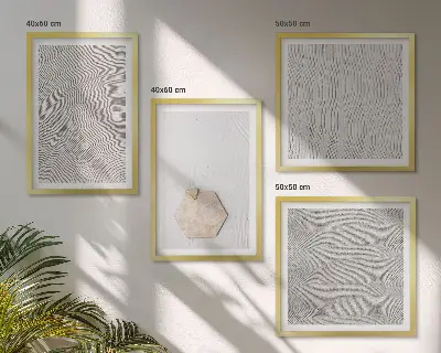Wanddeko-Set mit leichten Boho-Sandtexturen