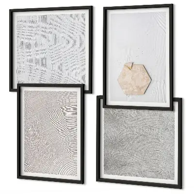 Wanddeko-Set mit leichten Boho-Sandtexturen