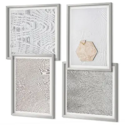 Wanddeko-Set mit leichten Boho-Sandtexturen
