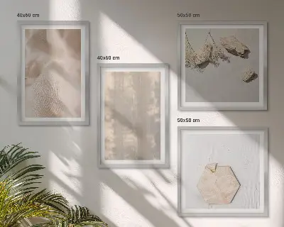 Wanddeko-Set mit dezenten Boho-Naturtexturen