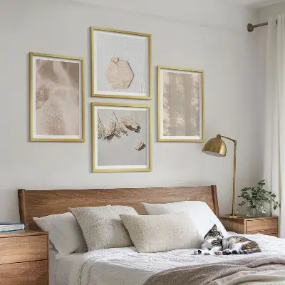 Wanddeko-Set mit dezenten Boho-Naturtexturen