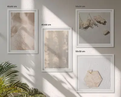 Wanddeko-Set mit dezenten Boho-Naturtexturen