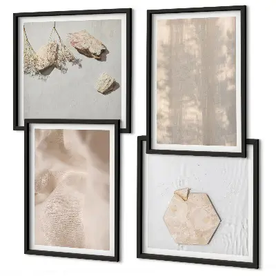 Wanddeko-Set mit dezenten Boho-Naturtexturen