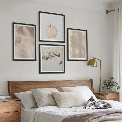 Wanddeko-Set mit dezenten Boho-Naturtexturen