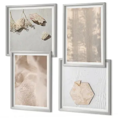Wanddeko-Set mit dezenten Boho-Naturtexturen