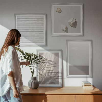 Polyptychon mit rahmen Zarte Boho-Texturen der Natur