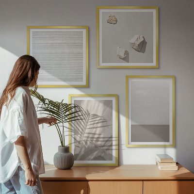 Polyptychon mit rahmen Zarte Boho-Texturen der Natur